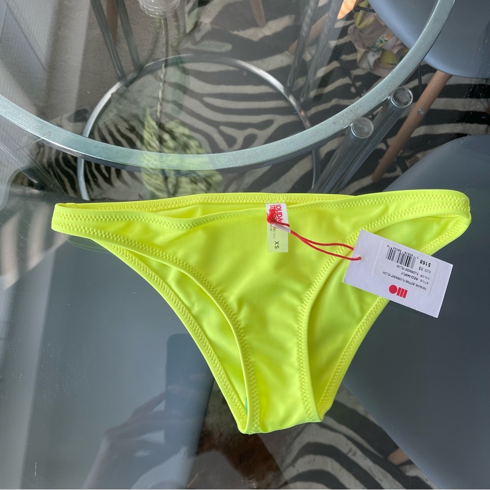 SOLID & STRIPED the Rachel fluorescent yellow bottoms XS